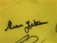 Big 3, Lee & More Signed 3M Oil & Gas Greats of Golf Tournament Pin Flag JSA ALOA