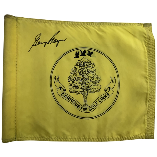 Gary Player Signed Carnoustie Golf Links Course Flown Flag - Site of 68 Open Win JSA ALOA