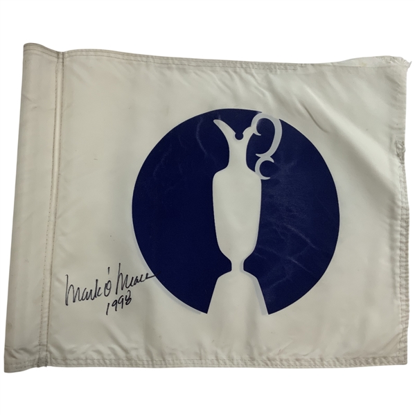 Mark OMeara Signed Open Championship Practice Round Used Flown Flag w/ 1998 JSA ALOA
