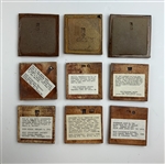 A Collection of Nine Commemorative Glazed Stoneware Golf Club Makers' Mark Tiles for the Golf Collectors' Society