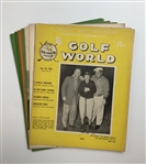 A Collection of Vintage Golf World Magazines Including 1950s and 1960s Issues