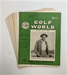 A Collection of Vintage Golf World Magazines Including 1950s and 1960s Issues