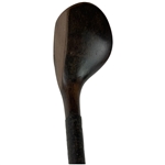 Antique Scared-Head Wood Brassie Golf Club with Hickory Shaft