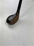 Antique Scared-Head Wood Brassie Golf Club with Hickory Shaft