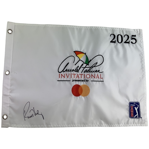 Champ Russell Henley Signed 2025 Arnold Palmer Invitational Embroidered Flag JSA ALOA