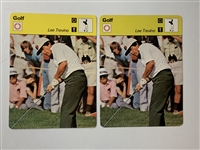 A Collection of Four 1977-1979 Sportscaster Golf Trading Cards Including BGS Graded Bobby Jones and Sam Snead