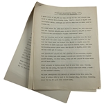 A Group of 1951 U.S. Open at Oak Hill Golf Press Kit Background Material Typescripts - Hogan Win