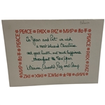 c.1970s Arnold, Winnie and Palmer Family Christmas Greeting Card to Writer Pat & Jean Ward-Thomas