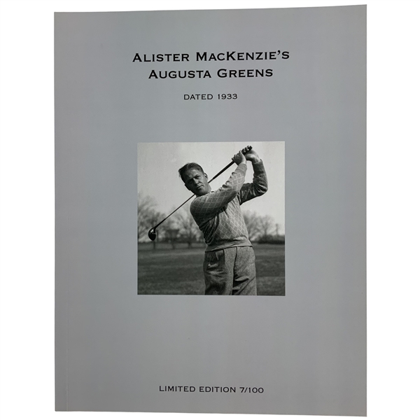 Limited Edition 7 of 100 Bobby Jones Augusta National Golf Club Original Greens Plans Facsimile Book