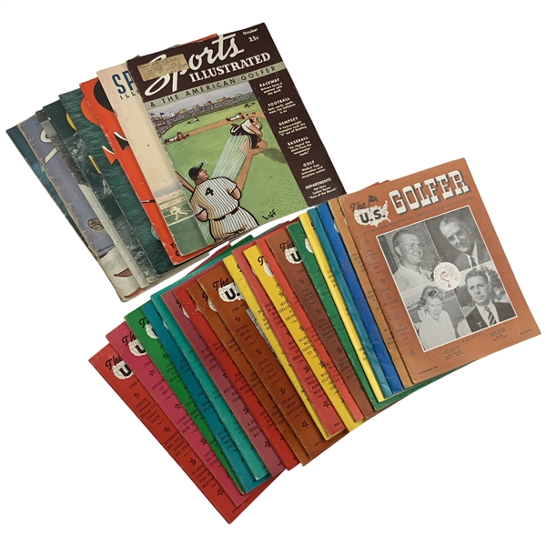 A Collection of 29 Vintage Sports and Golf Magazines Including 1936 Sports Illustrated and Early 1960s The U.S. Golfer