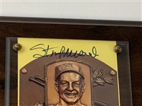 Stan Musial St. Louis Cardinals Signed Commemorative National Baseball Hall of Fame Plaque JSA ALOA