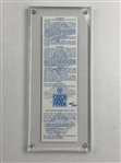 Nolan Ryan Signed 1993 (Final Season)Texas Rangers Phantom World Series Full Ticket Numbered 231/500 JSA ALOA