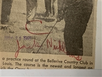 Jack Nicklaus 1965 US Open at Bellerive Dual Image Wirephoto