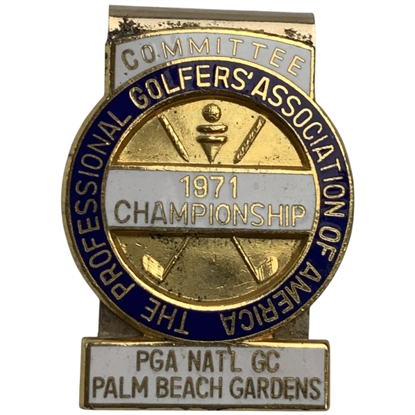 1971 PGA Championship Committee Money Clip PGA National Golf Club