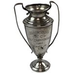 1940 Bloomsburg Country Club, Sterling Silver Golf Runner Up Trophy
