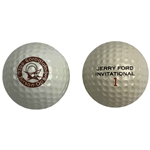 Two Vintage Commemorative Golf Balls Featuring Joe Garagiola Tucson Open and Jerry Ford Invitational