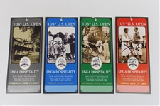 Jim Furyk Signed 2003 US Open at Olympia Fields Mon - Sun Ticket Set JSA ALOA