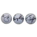 Scott, Langer & Player Signed Masters Logo Golf Balls JSA ALOA