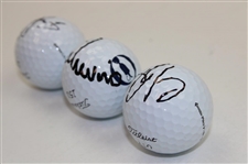 Trevino, Smith & Lowry Signed Open Logo Golf Balls JSA ALOA