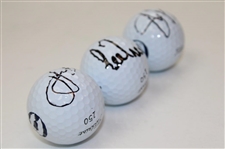 Trevino, Smith & Lowry Signed Open Logo Golf Balls JSA ALOA