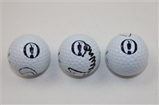 Trevino, Smith & Lowry Signed Open Logo Golf Balls JSA ALOA