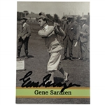 Gene Sarazen Signed Fax Pax Famous Golfers No. 32 Trade Card JSA ALOA