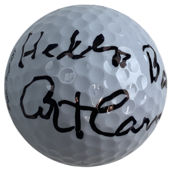 Art Carney Signed Top-Flite XL Golf Ball with Hecklers Ball Inscription Beckett BAS