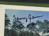 15 Masters Champs w/Tom Watson Signed Print by Artist Jack Chilton - Framed JSA ALOA