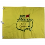 Tiger Woods Signed 2018 Masters Tournament Embroidered Flag JSA ALOA