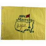 Phil Mickelson Signed 2004 Masters Tournament Embroidered Flag - 1st Major Win JSA ALOA