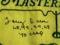 Tommy Aaron Signed Undated Masters Tournament Embroidered Flag w/ Score & Year Won JSA ALOA