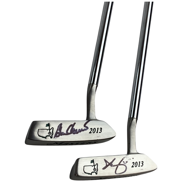 Champs Ben Crenshaw & Adam Scott Signed Masters Minature Putters JSA ALOA