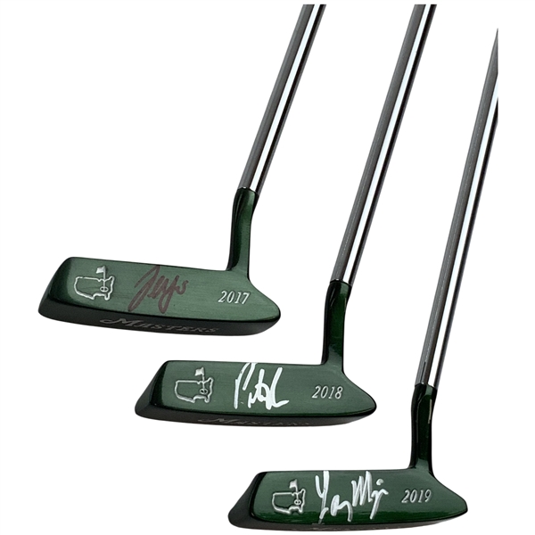 Champs Sergio Garcia, Patrick Reed & Larry Mize Signed Masters Minature Putters JSA ALOA