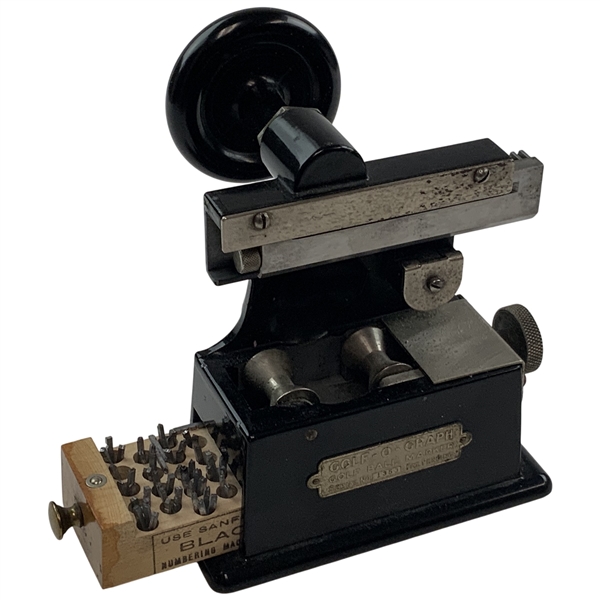 c.1920s Golf-O-Graph Mechanical Golf Ball Marking Machine Serial No. 1353 - Very Good Condition