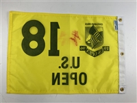 Steve Jones Signed 1996 US Open Oakland Hills Country Club Pin Flag JSA ALOA