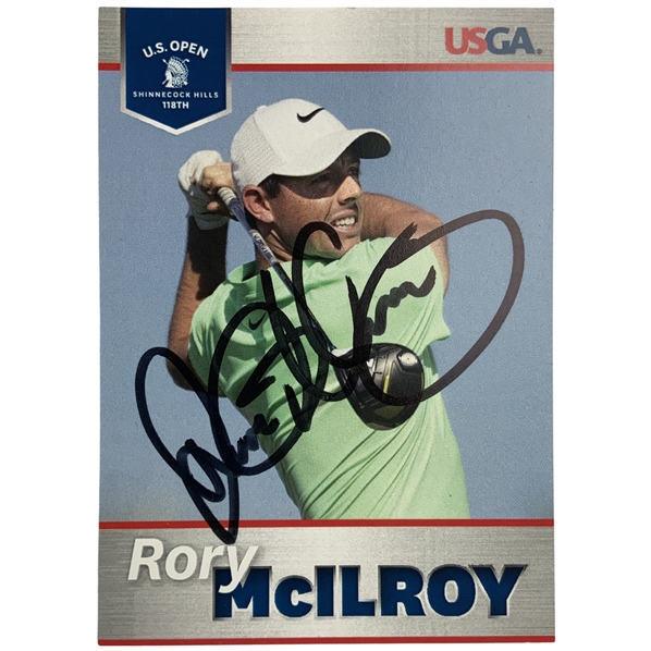 Rare Rory Mcilroy Signed 2018 US Open USGA Issued Trading Card - One-of-a-Kind? JSA ALOA
