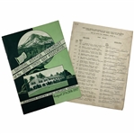 1937 US Amateur Championship at Alderwood CC Program & Match Play Sheets - Johnny Goodman Win