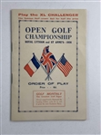 1926 Open Golf Championship Program Royal Lytham & St Annes - Bobby Jones 1st Open Win - Very Rare!