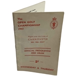 1953 Open Golf Championship at Carnoustie GC Official Program - Ben Hogan Triple Crown & Career Grand Slam