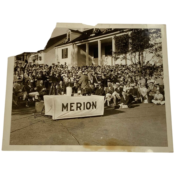 1930 Bobby Jones Grand Slam US Amateur at Merion Trophy Ceremony Original Photo by Underwood and Underwood