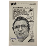 1974 Tommy Aaron Signed King Features Syndicate Sports Illustration Masters Card by Alan Maver JSA ALOA