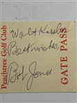 Bobby Jones Signed 1967 Shell's Wonderful World of Golf Peachtree Golf Club Gate Pass Ticket JSA ALOA