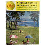 Jack Nicklaus Signed 1961 US Amateur Championship Official Program Pebble Beach - 2nd Major Win JSA ALOA