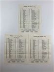 A Five-Piece Collection of 1972 Masters Tournament Pairing Sheets and Spectator Guides