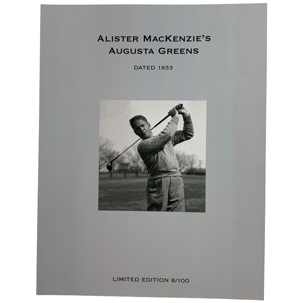 Limited Edition Alister MacKenzie Augusta Greens Facsimile Plans Book 8 of 100