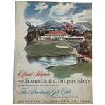 1959 US Amateur at The Broadmoor Golf Club Championship Official Program - Jacks 1st Major Win