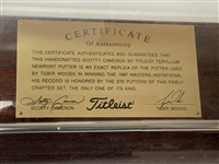 1997 Tiger Woods Scotty Cameron Masters Champion Ltd Ed 106/270 Putter w/ Display & Head Cover
