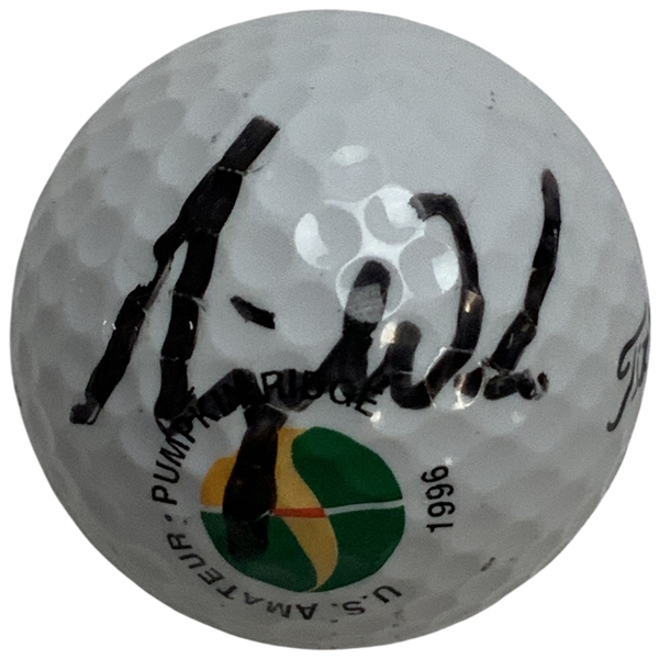 Tiger Woods Signed 1996 US Amateur at Pumpkin Ridge Titleist Golf Ball PSA/DNA & JSA FULL