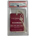 2005 Open Championship at St Andrews Scorer Low #000020 Badge - Tiger Woods 10th Major Win PSA NM 7 - Pop 1