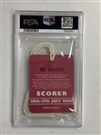 2005 Open Championship at St Andrews Scorer Low #000020 Badge - Tiger Woods 10th Major Win PSA NM 7 - Pop 1